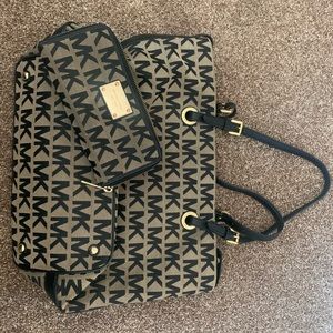 Authentic MK bag and wallet gentle used, $125.00.